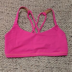 Bright pink lululemon sports bra size 2